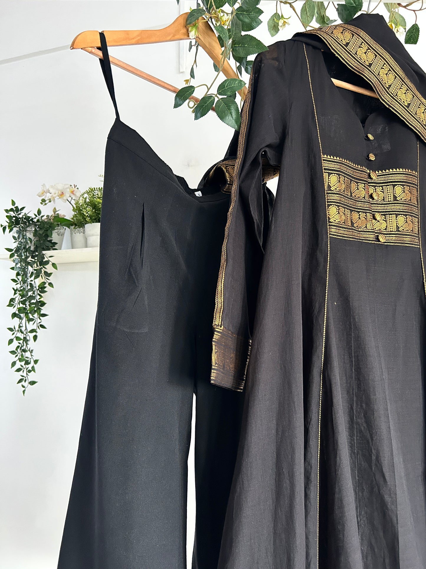 The Golden Eclipse — Chettinad Cotton Kurta Set