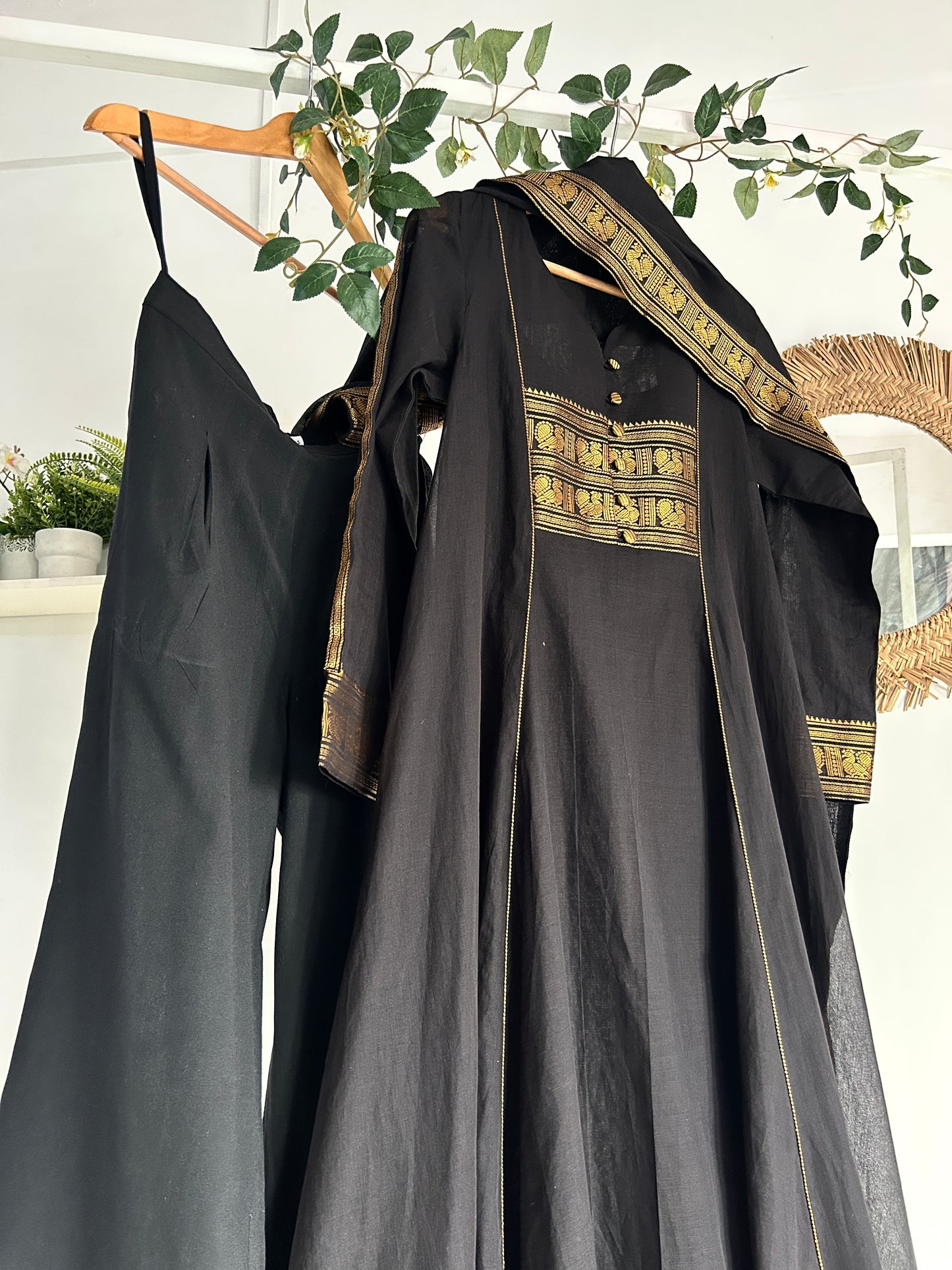 The Golden Eclipse — Chettinad Cotton Kurta Set