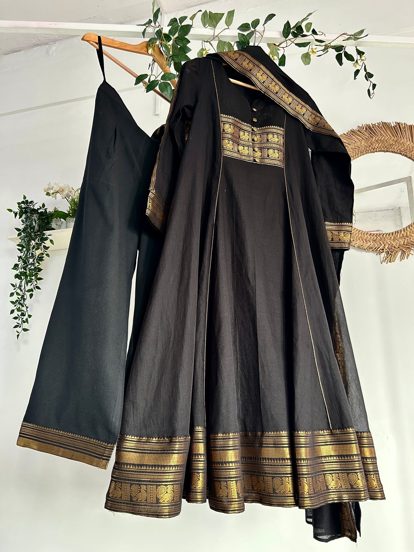 The Golden Eclipse — Chettinad Cotton Kurta Set