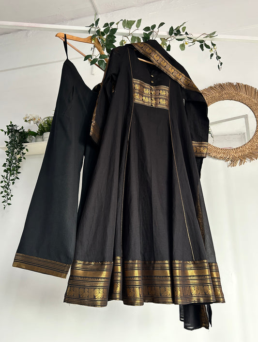 The Golden Eclipse — Chettinad Cotton Kurta Set