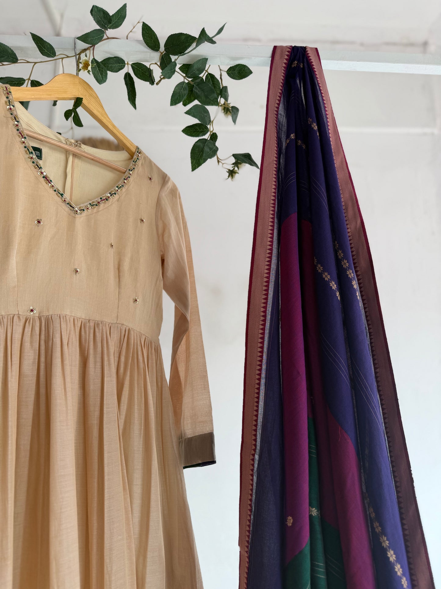 Mellow Bloom Narayanpet Handloom Anarkali Set