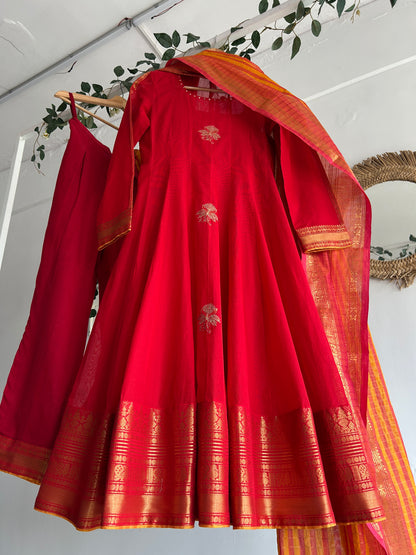 The Red Letter Handwoven Kurta Set for Women by Taram