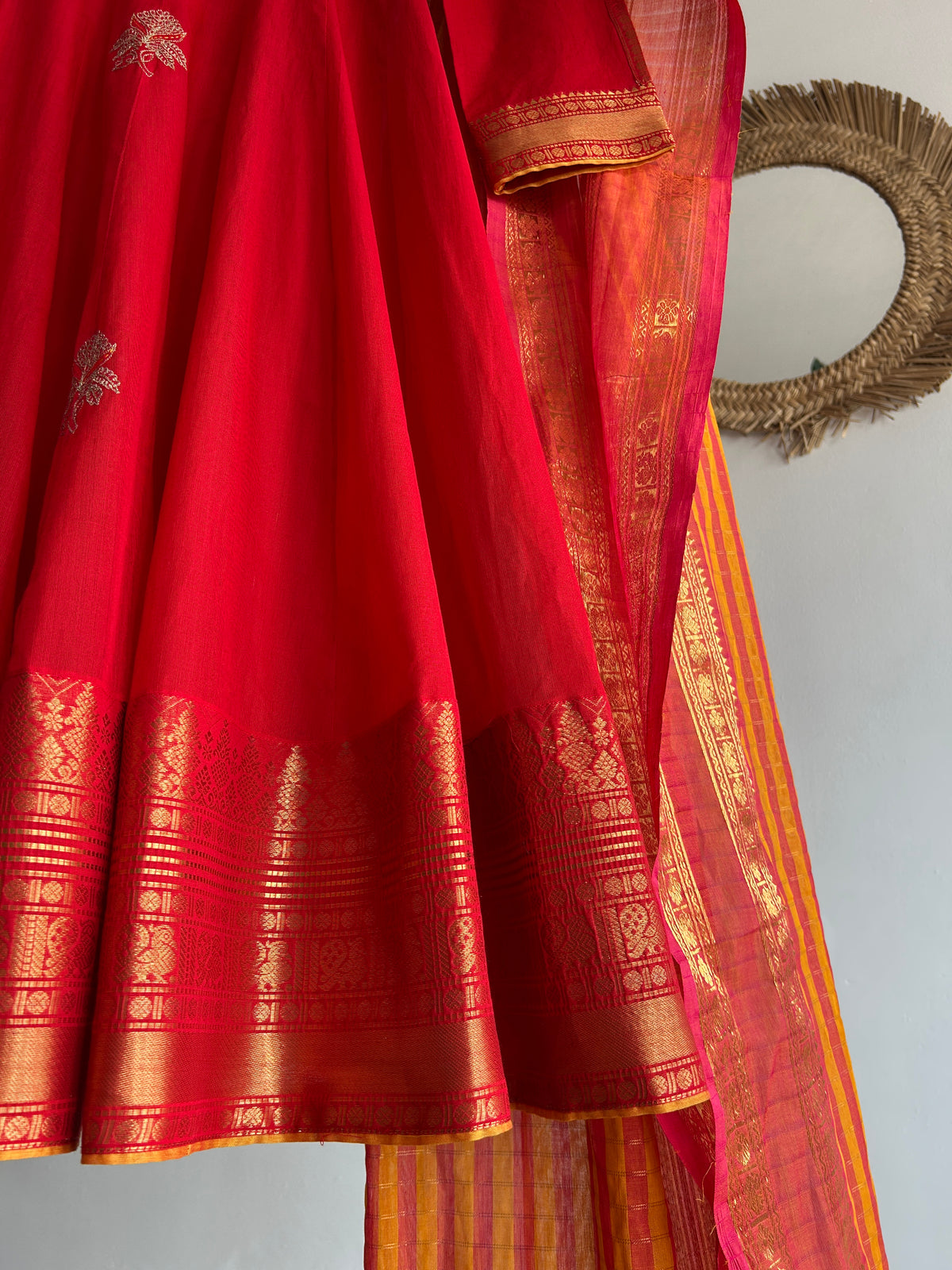 The Red Letter Handwoven Kurta Set for Women by Taram