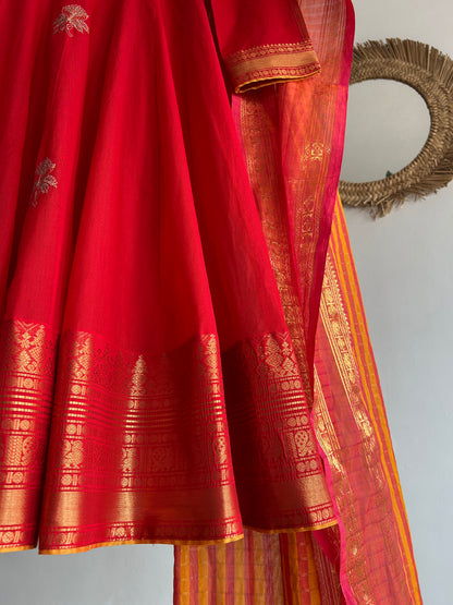 The Red Letter Handwoven Kurta Set for Women by Taram