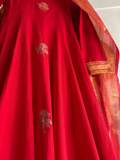 The Red Letter Handwoven Kurta Set for Women by Taram