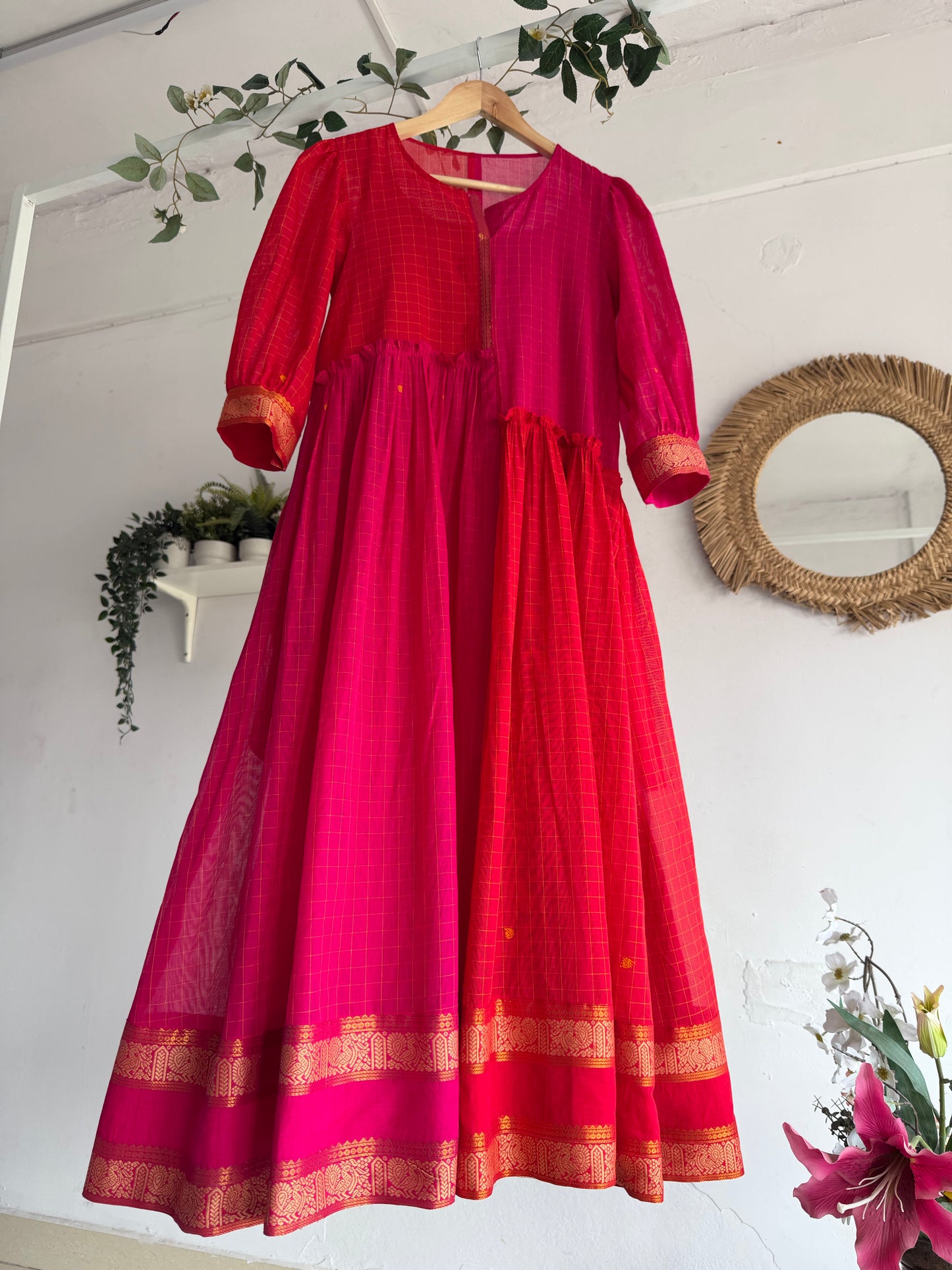 The Chettinad Bloom - Handwoven Dress