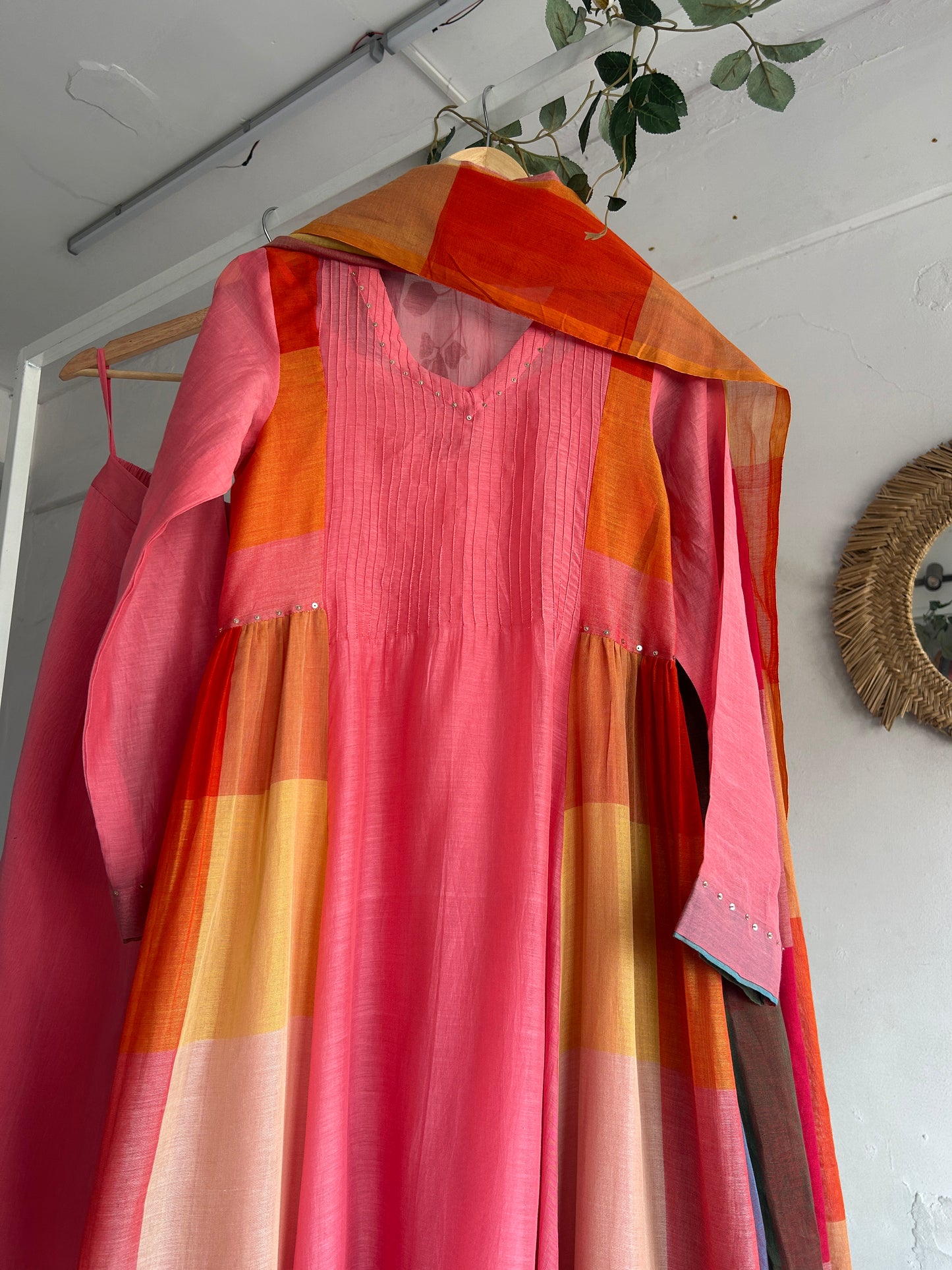 Sunset Sorbet Handwoven Kurta Set