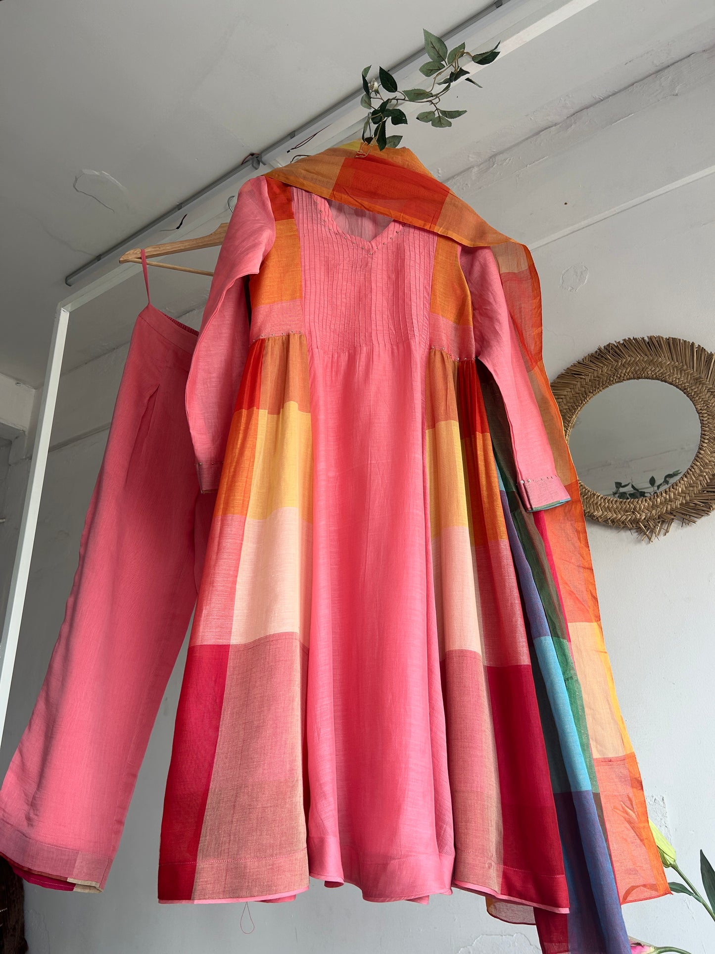 Sunset Sorbet Handwoven Kurta Set