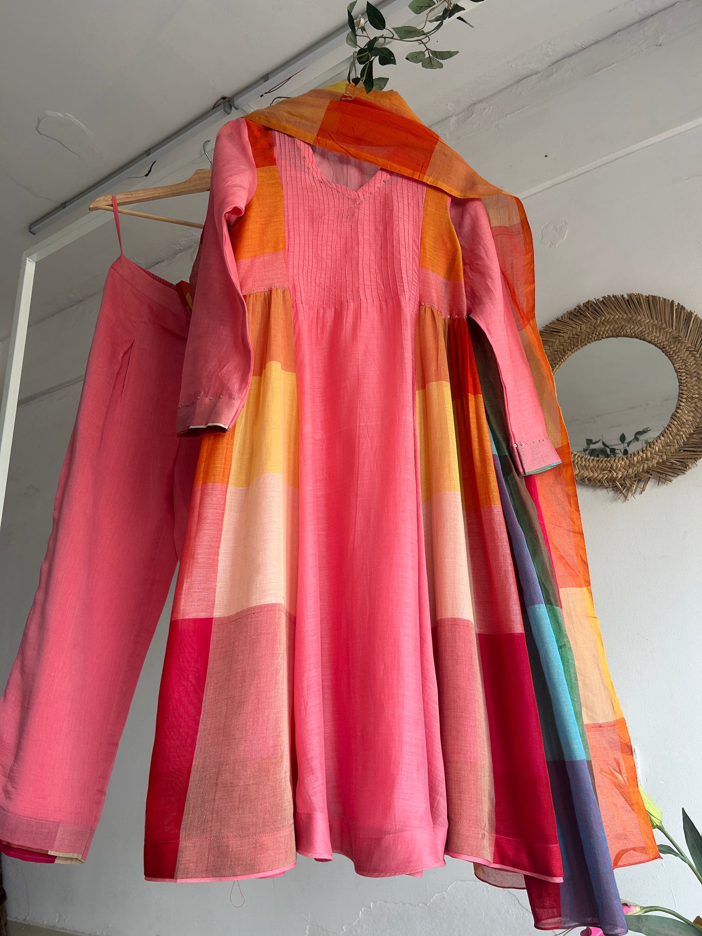 Sunset Sorbet Handwoven Kurta Set