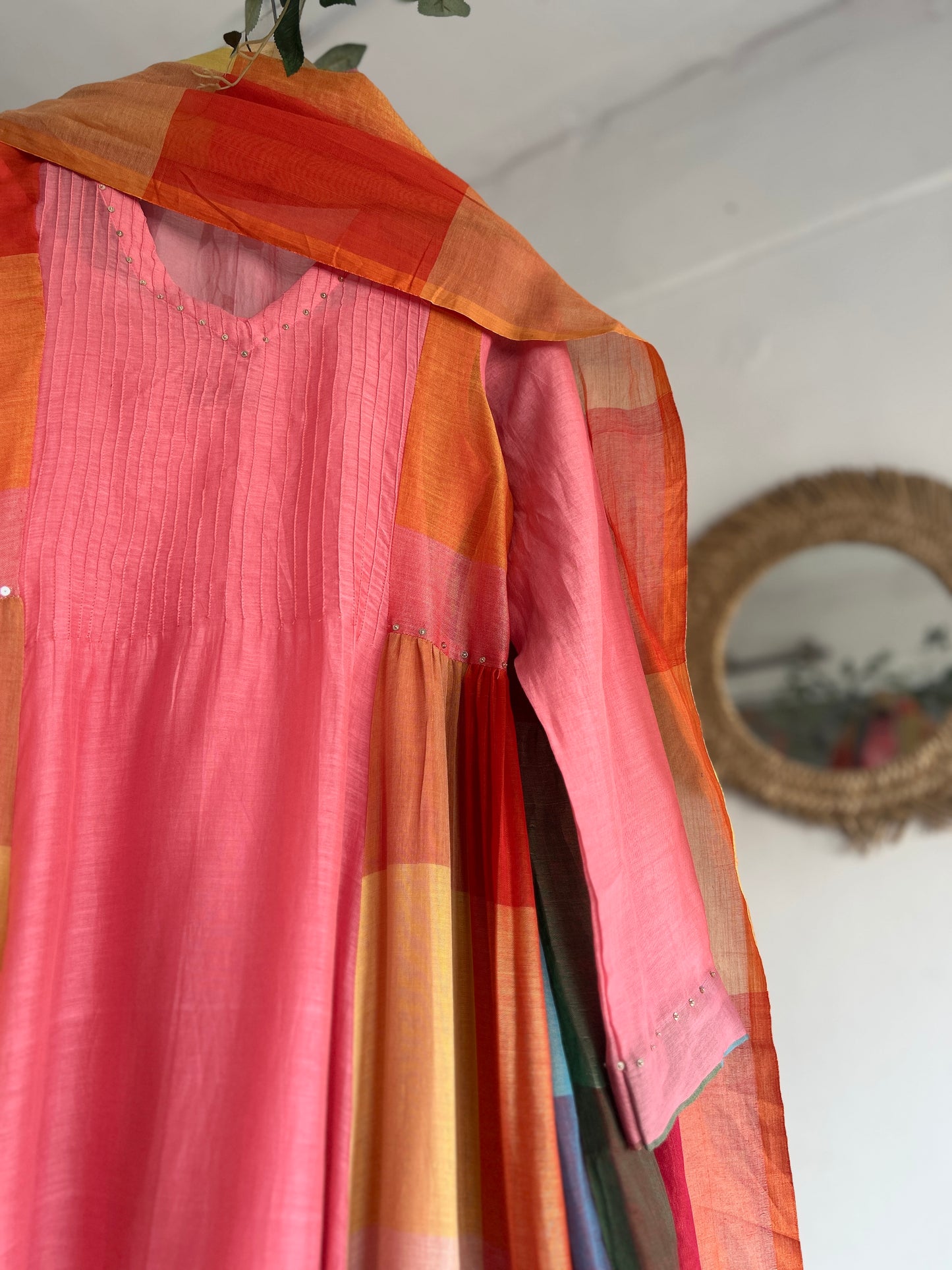 Sunset Sorbet Handwoven Kurta Set