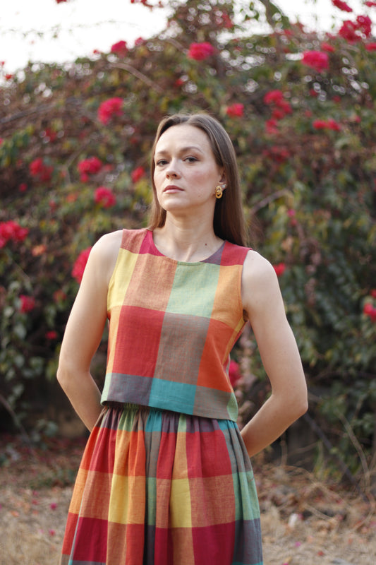 Colour Drift – Khadi Skirt Set