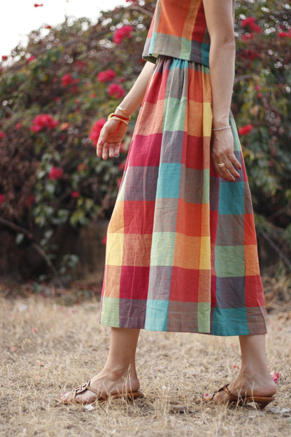 Colour Drift – Khadi Skirt Set