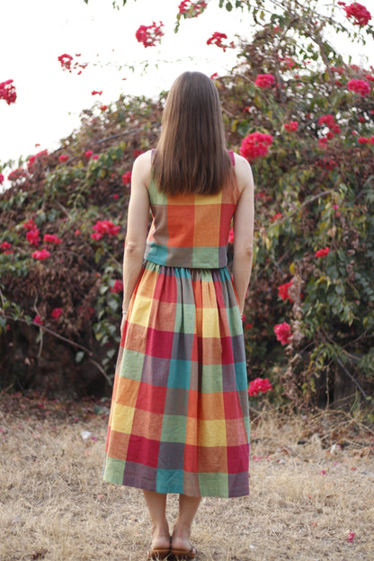 Colour Drift – Khadi Skirt Set