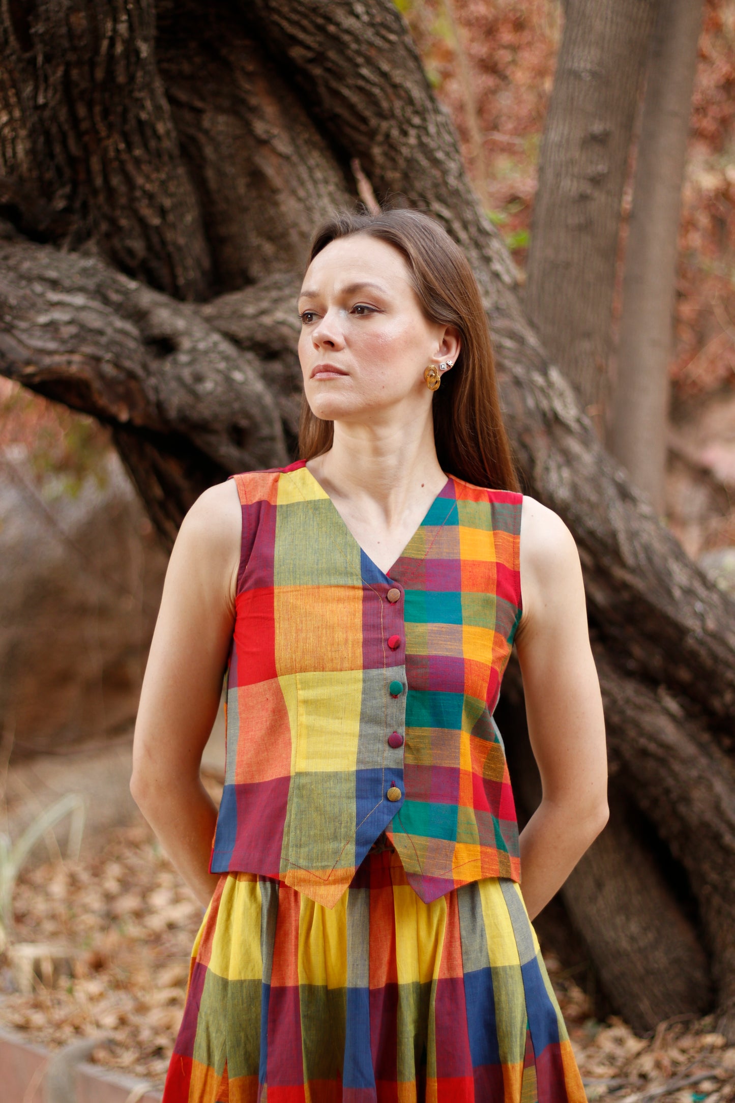 Painter’s Grid – Handwoven Skirt Set