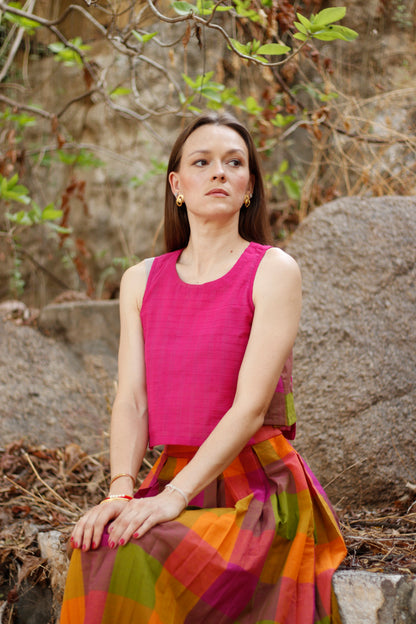 Studio Palette – Handwoven Skirt Set