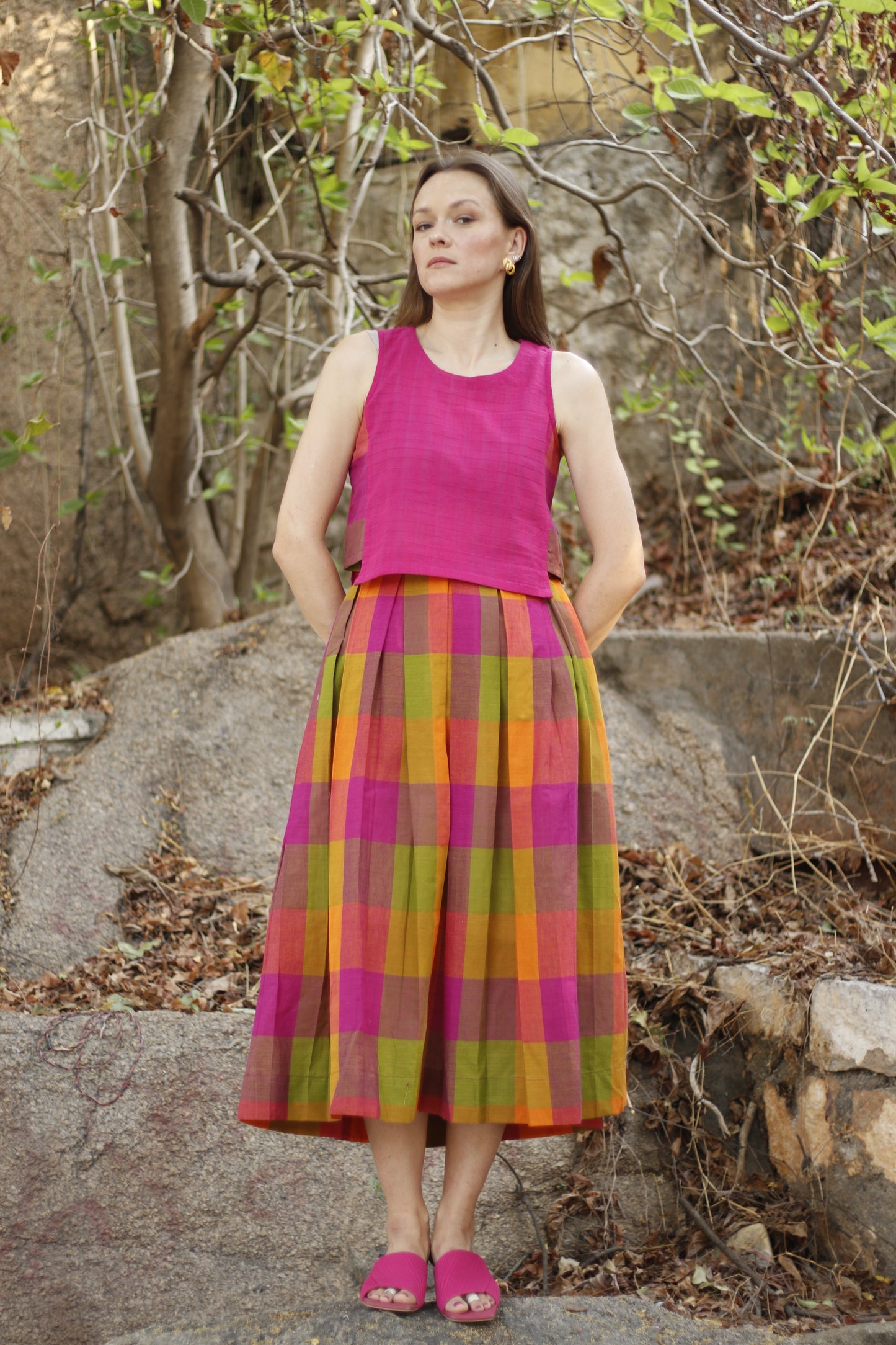 Studio Palette – Handwoven Skirt Set