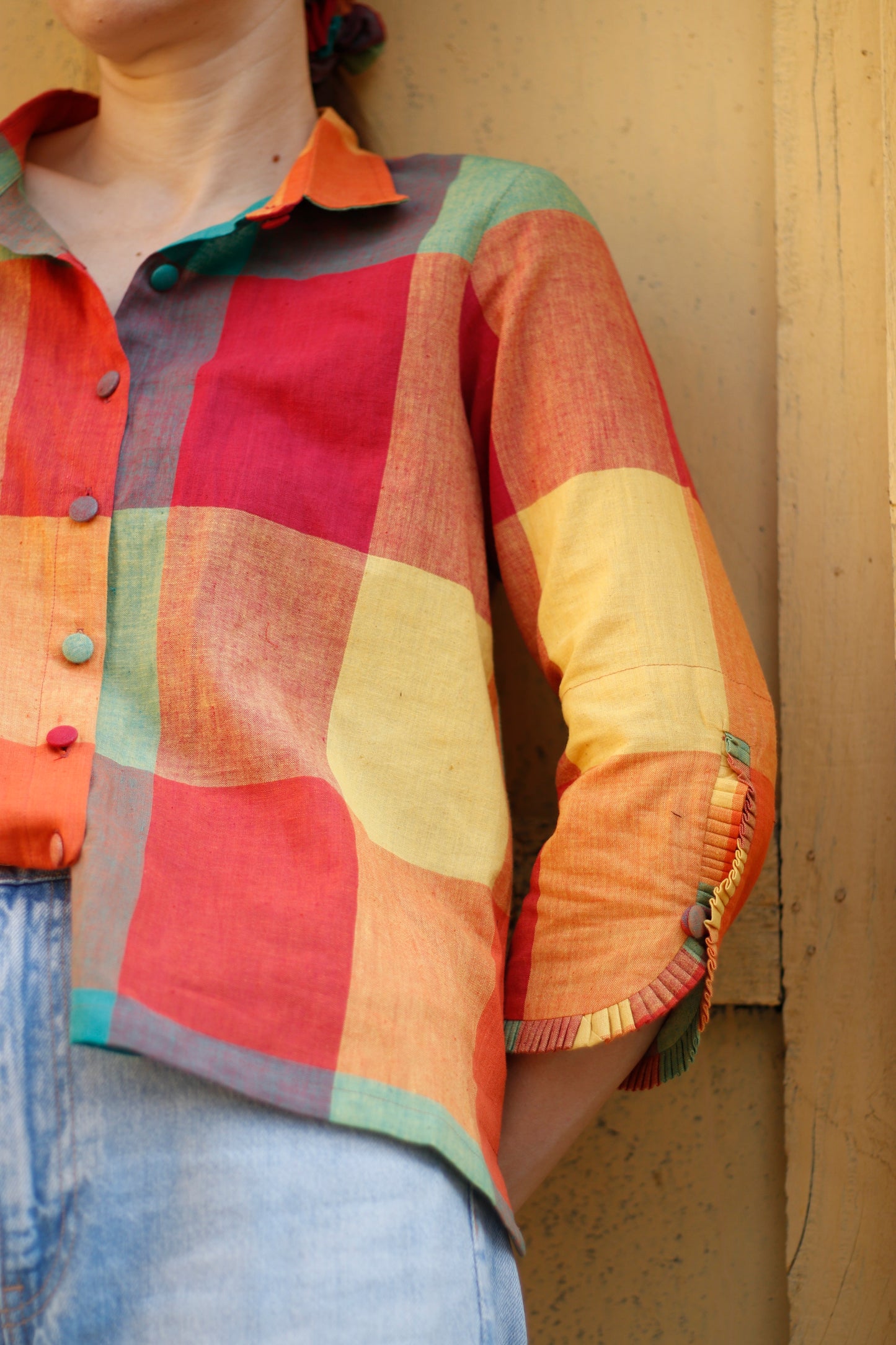 Check Edit – Handwoven Khadi Shirt
