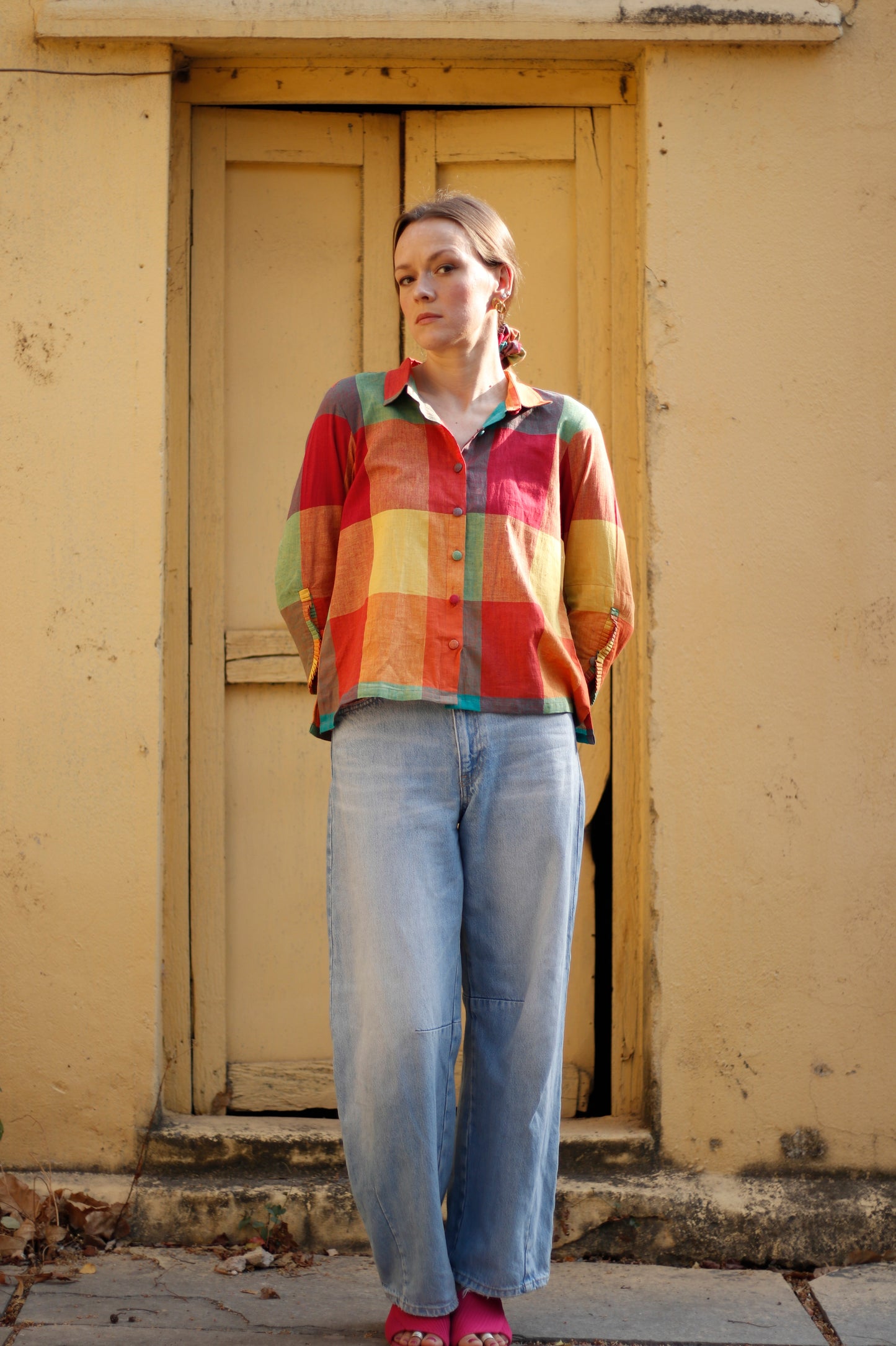 Check Edit – Handwoven Khadi Shirt