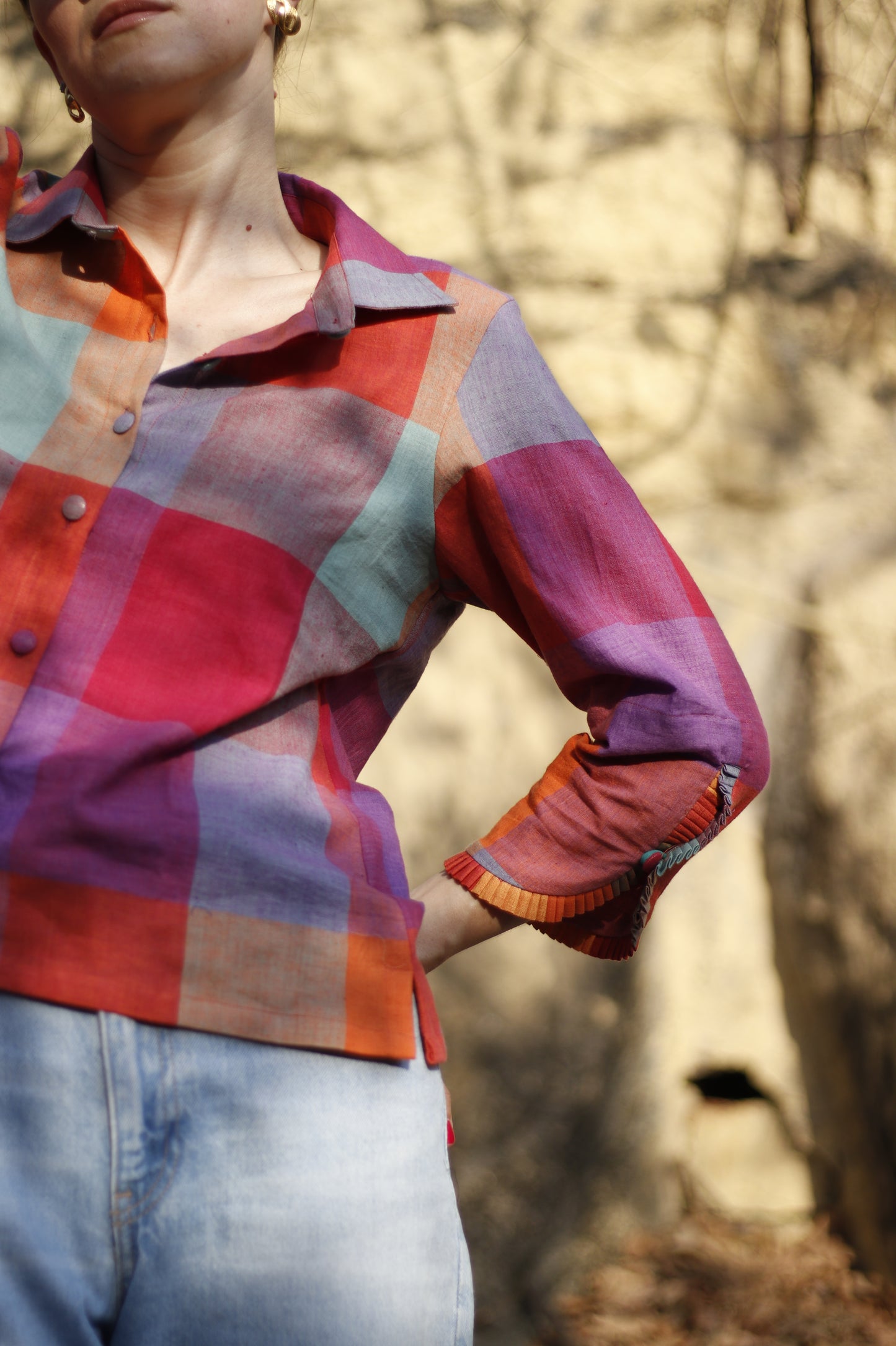 The Grid – Handwoven Khadi Shirt