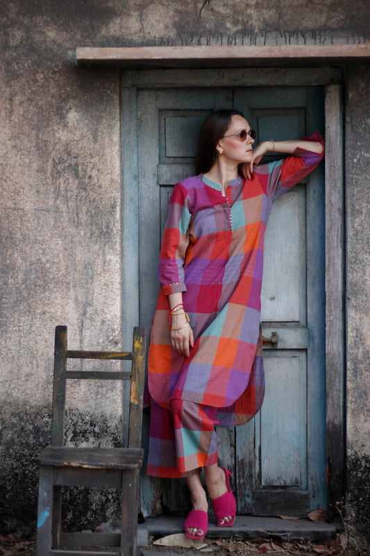 The Blockbuster Checks – Khadi Kurta Set