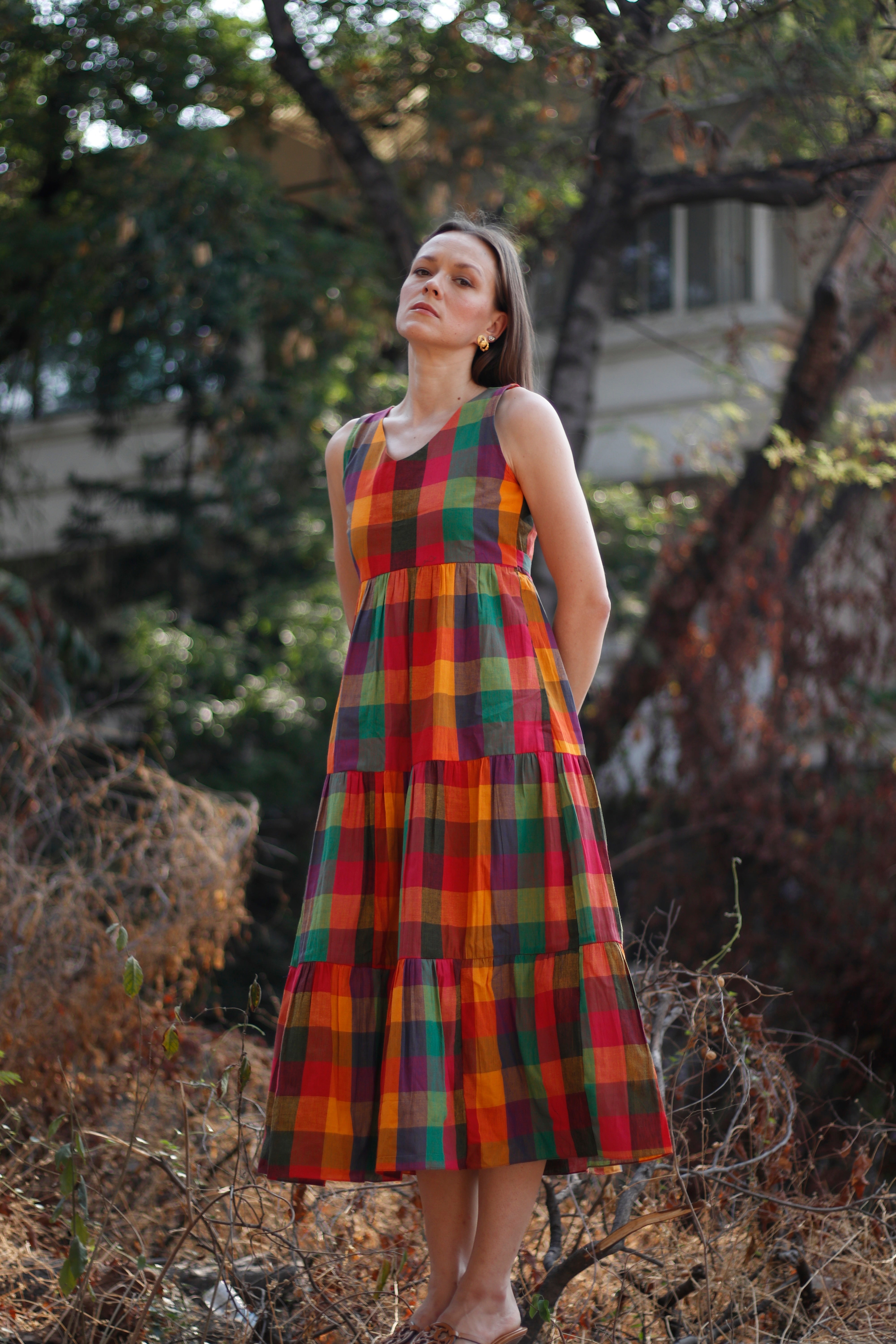 The Spectrum Dress | Handwoven Tiered Dress by Taram