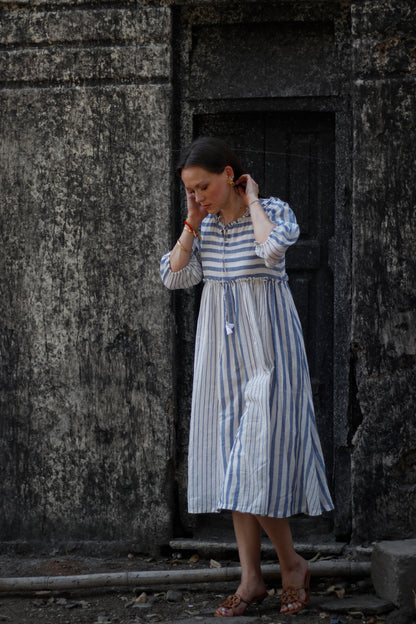 The Calm Cut – Handwoven Dress