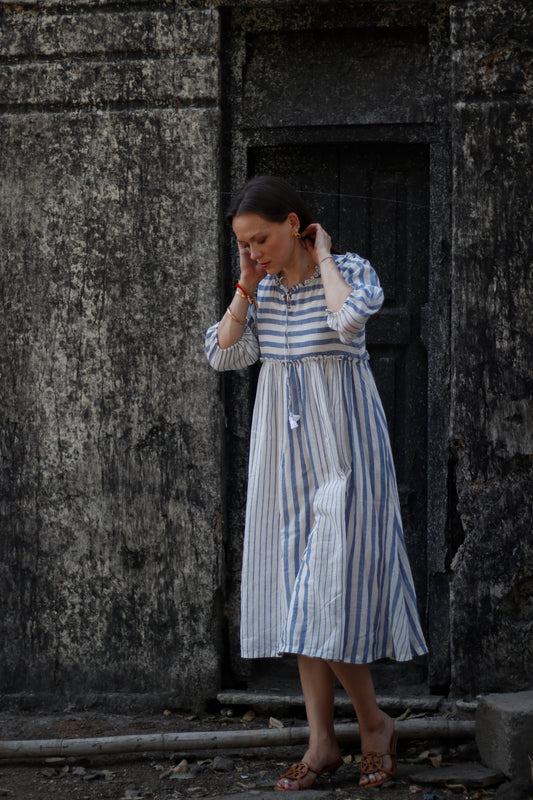 The Calm Cut – Handwoven Dress