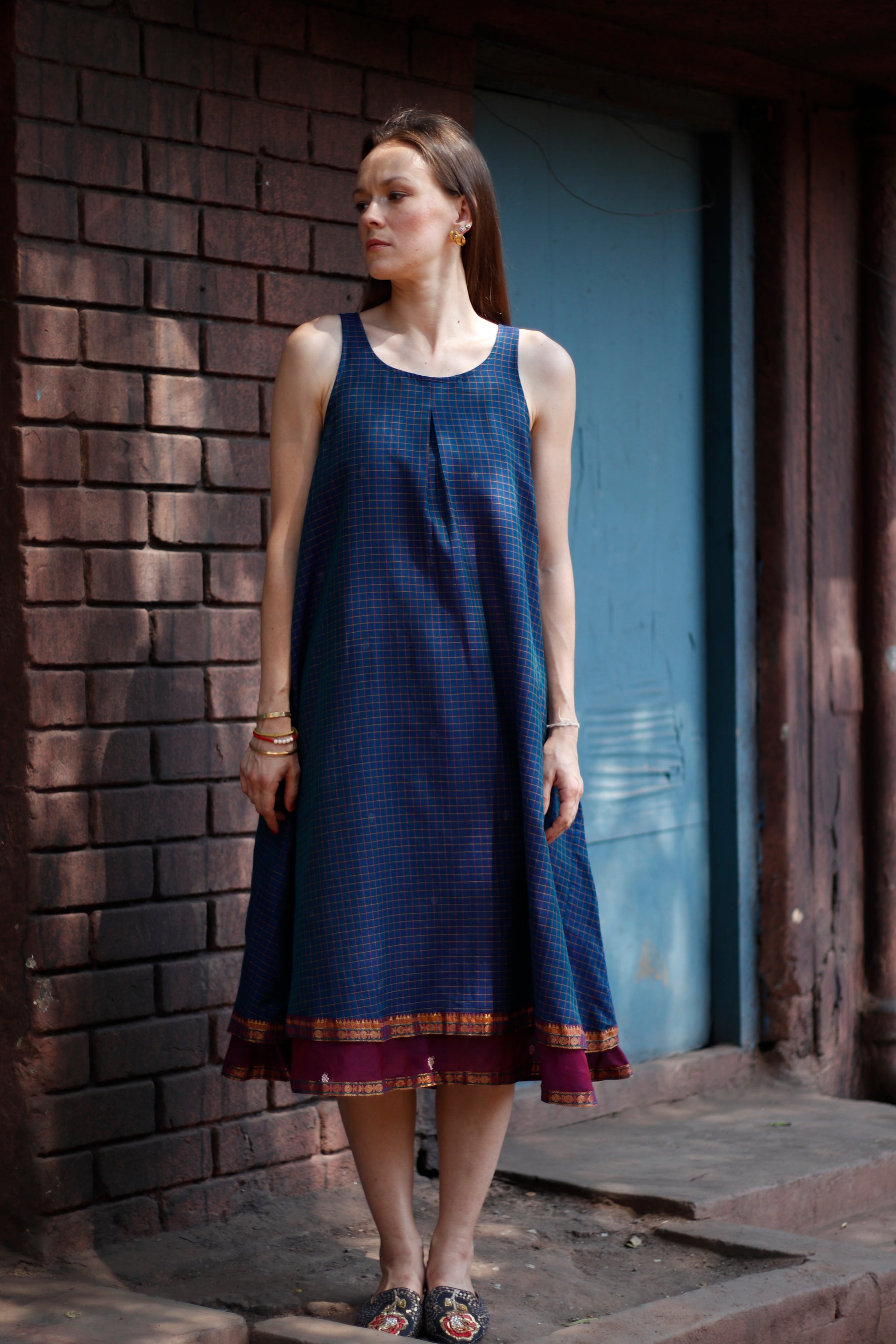 Indigo Measure – Handwoven Dress