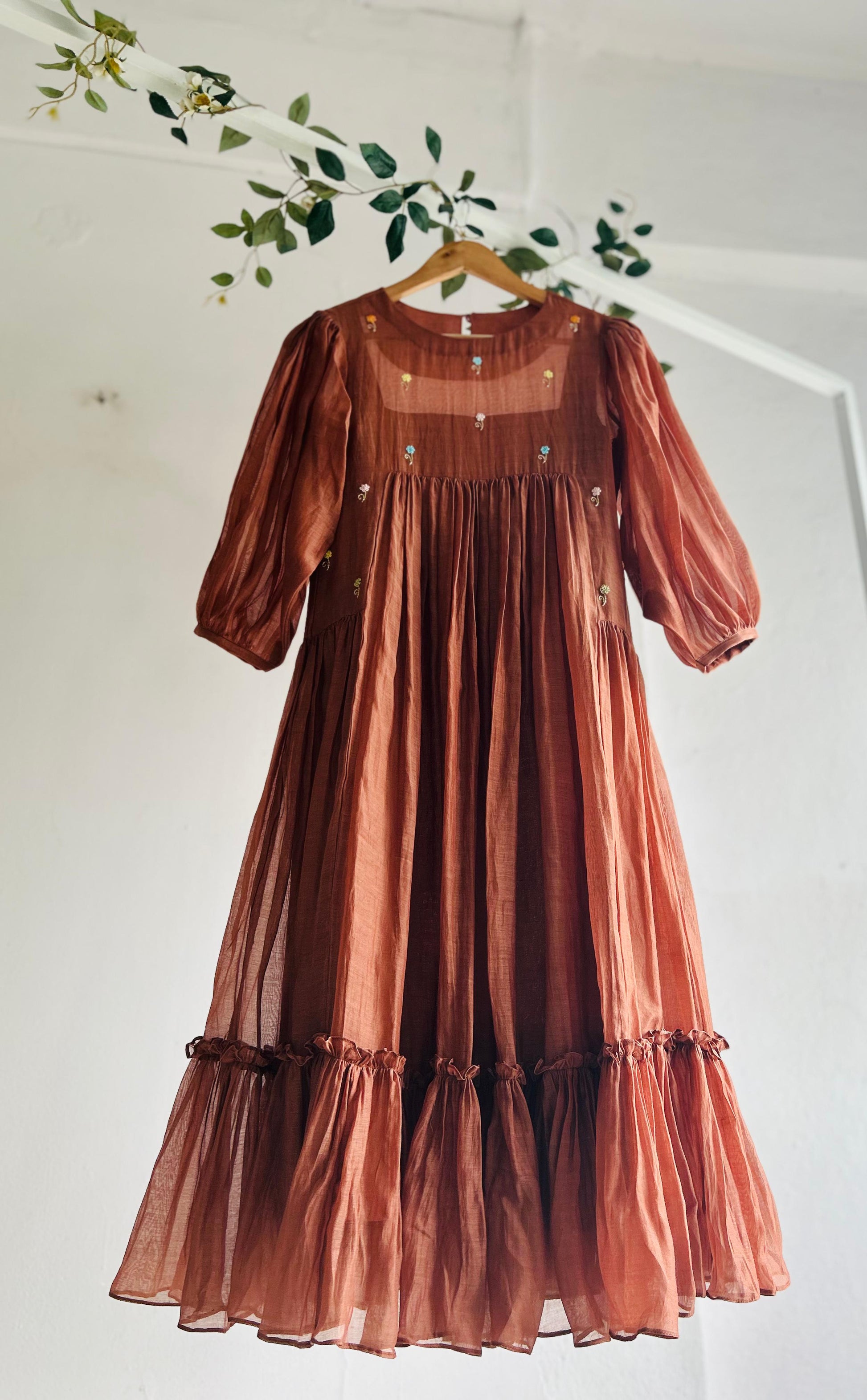 chanderi cotton dress Amrita Freedom Shirt Dress -Hot Pink Chanderi Cotton-Silk AYESHA
