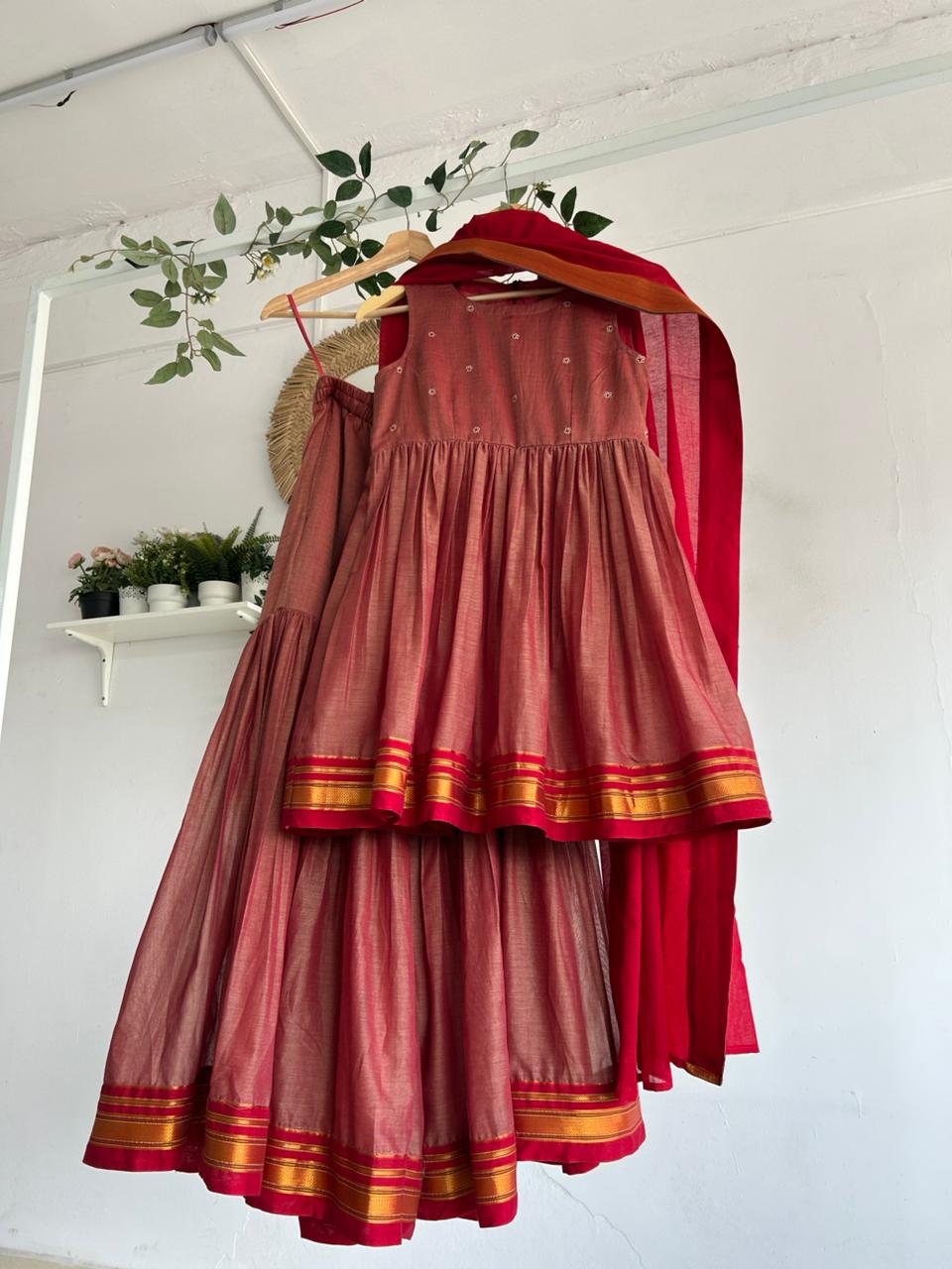 Rose – Narayanpet Sharara Set