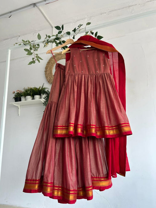 Rose – Narayanpet Sharara Set
