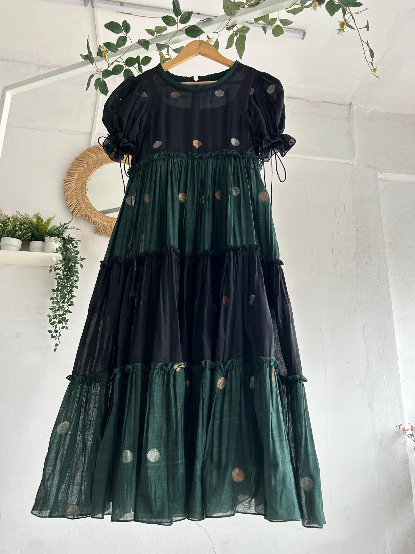 Midnight Meadow – Jamdhani Tiered Dress