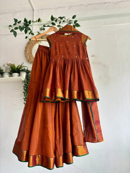 Mustard Yellow - Narayanpet Sharara Set